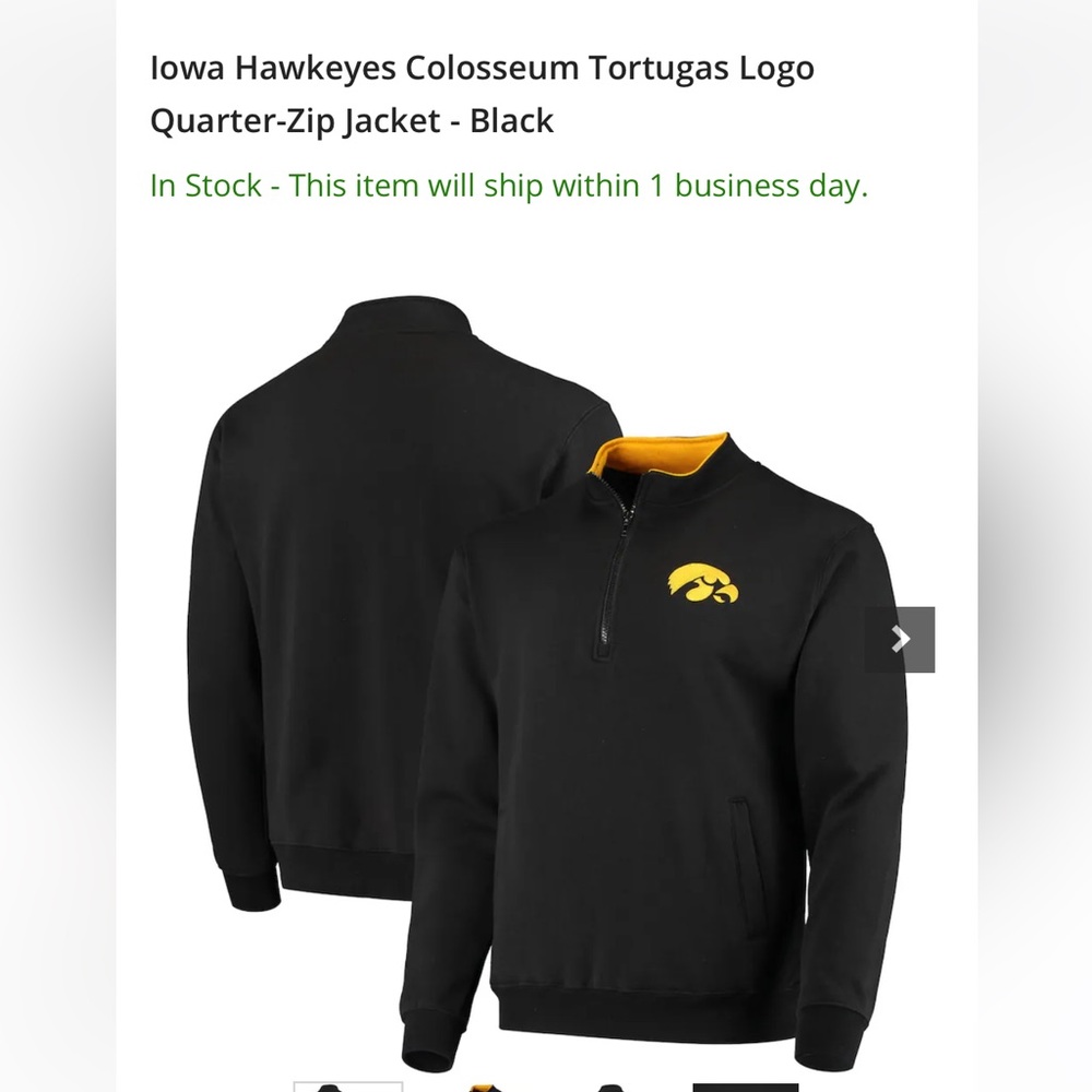 Iowa Hawkeyes Colosseum Tortugas Logo Quarter-Zip Jacket